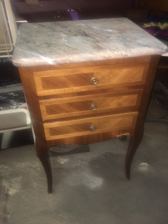 MARBLE TOP SMALL TABLE