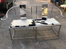 COWHIDE BENCH