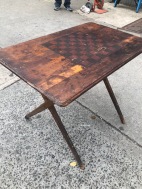 VINTAGE CHECKERS FOLDING TABLE