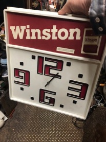 WINSTON ADVERTISING CLOCK $75