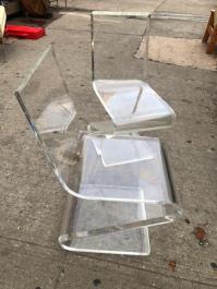 LUCITE Z CHAIRS